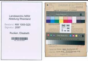 Entnazifizierung Elisabeth Rucken , geb. 05.07.1893 (Kauffrau)