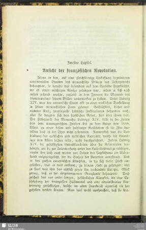 Zweites Capitel. Ansicht der französischen Revolution