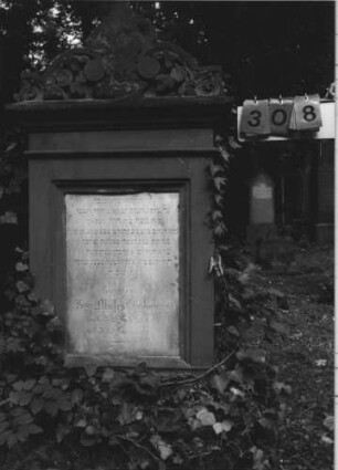 Grabstein 308 [Hahn S. 86 Grab-Nr. 222]