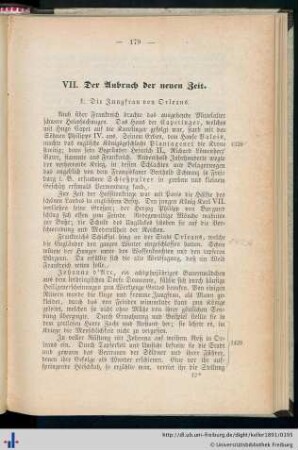 VII. Der Anbruch der neuen Zeit.