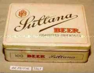 Blechdose für 100 Stück "Sultana BEER CIGARETTES ORIENTALES"