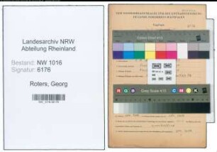 Entnazifizierung Georg Roters , geb. 03.10.1907 (Kaufmann)