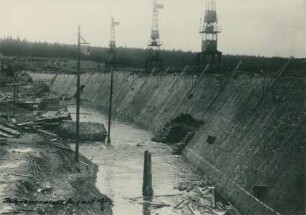 Talsperre Muldenberg bei Grünbach im Vogtland, Deutschland, 1923