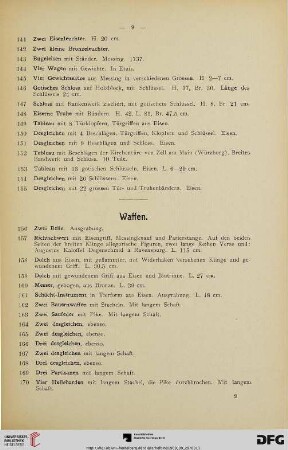 Waffen (Nr. 156-229)