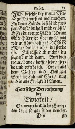 Gottselige Betrachtung der Ewigkeit [...]