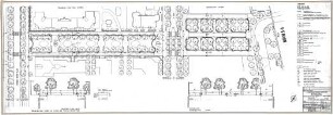 Hansjakob, Gottfried; München - Neuperlach Süd; Wohnanlage der Neuen Heimat - Oberflächen- und Freiflächengestaltungsplan: Neu-Perlach Süd II, Dietzfelbingerplatz, Irma-Uhrbach-Strasse, Maximilian-Kolbe-Allee, westl. Teil (Lageplan)