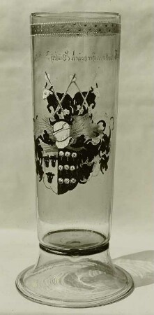 Wappenglas : Wappenglas von 1591, farbig. Verwalter, Kunstgewerbemuseum