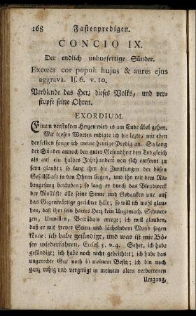 Concio IX. Der endlich unbusfertige Sünder. - Concio X. Der verzweifelnde Sünder.