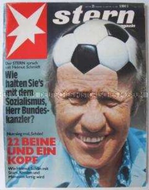 Wochenzeitschrift "stern" u.a. mit einem Interview mit Bundeskanzler Schmidt und zur bevorstehenden Fußball-Weltmeisterschaft