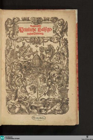 Bambergische Peinliche Halßgerichts-Ordnung