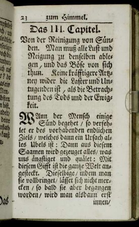 Das III. Capitel. Von der Reinigung von Sünden.[...]