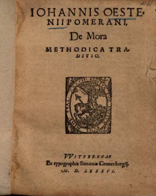 De Mora methodica traditio