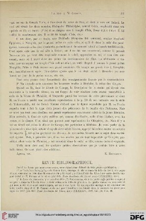 Revue bibliographique