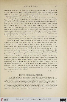 Revue bibliographique