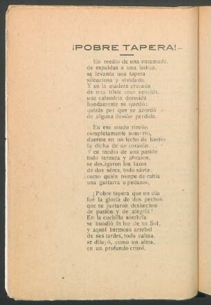 ¡Pobre tapera!...