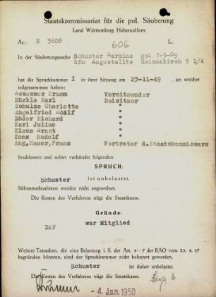 Schuster, Hermine