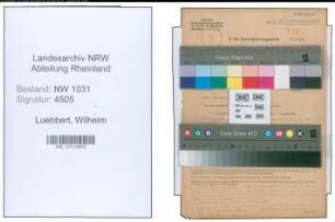 Entnazifizierung Wilhelm Luebbert , geb. 23.11.1903 (Rektor)
