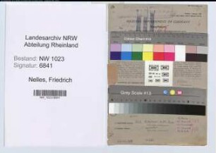 Entnazifizierung Friedrich Nelles , geb. 25.06.1897 (Verw.Beamter)