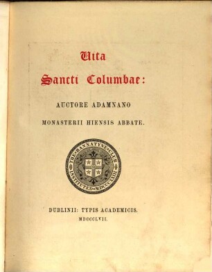The life of St. Columba, founder of Hy