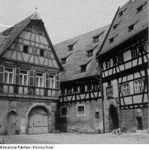 Bamberg. Blick zur Rückseite der Alten Hofhaltung nach Nordosten