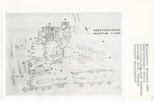 Omnibusbahnhof, Berlin-Westend (Diplomarbeit bei Kurt Dübbers): Grundriss Hauptgeschoss 1:200