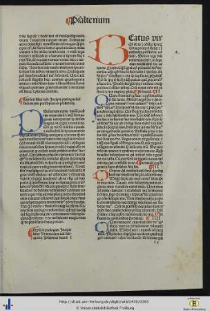 Prologus beati hieronymi presbyteri in psalterium
