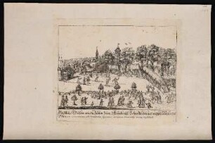 Die Aller=Wießen, wie die Zelten zum Armbrust=Schiessen darauf aufgeschlagen sind. - Hallerwiese, Nürnberg, Armbrustschiessen