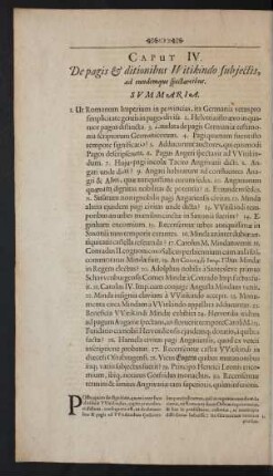Caput IV. De pagis & ditionibus Witikindo subiectis, ad eundemque spectantibus