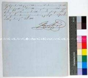 Mitteilung von Prinz Wilhelm Preußen an unbekannt mit Bedauern über Nichterfüllung eines ihm angetragenen Wunsches, da ihm keine Einwirkung zustehe