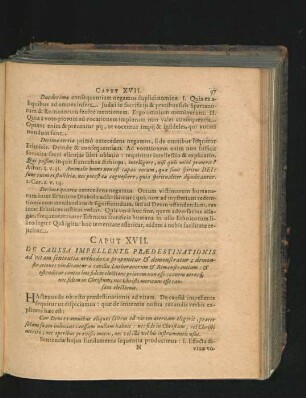 Caput XVII. De Caussa Impellente Praedestiantionis ad vitam sententia orthodoxa proponitur & demonstratur ...