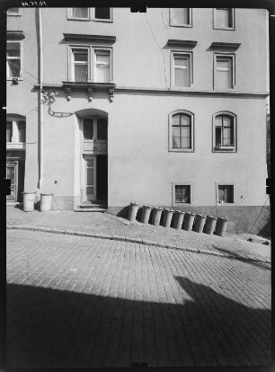 Meißen-Altstadt, Schloßberg 5. Wohnhaus (Bezeichnung 1867). Straßenfront