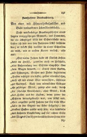 Funfzehnte Beobachtung.