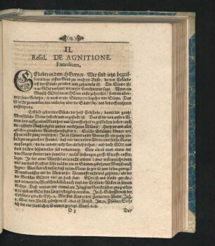 II. Resid. De Agnitione.