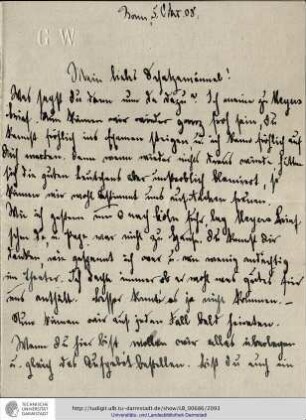 Brief vom 05.10.1908