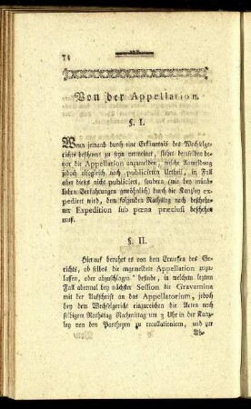 Von der Appellation. - Von der Executions-Ordnung.