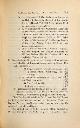Das Verbum der Kâçmîrî-Sprache