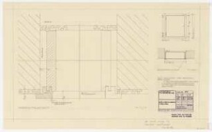 Wohnhaus Mildenberger, Hochberg: Zählerschranktür: Ansicht, Schnitt1:10, Details 1:1