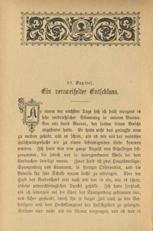 10. Kapitel. Ein verzweifelter Entschluss