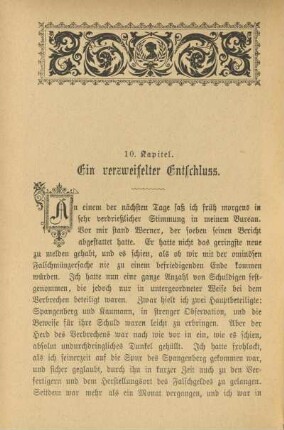 10. Kapitel. Ein verzweifelter Entschluss