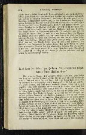 Was kann der Lehrer zur Heilung des Stammelns (Stotterns) seiner Schüler thun?