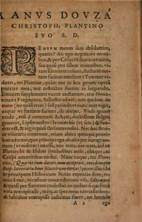 Iani Dovzae Ad C. Sallvstii Crispi Historiarvm Libros, Notae : cum luculenta fragmentorum aliquot accessione hactenus non editorum