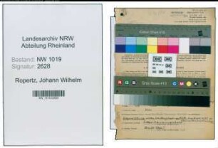 Entnazifizierung Johann Wilhelm Ropertz , geb. 18.10.1892 (Verwaltungsangestellter)
