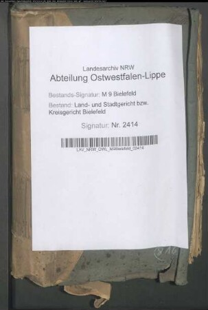 Ablöserezesse zwischen dem Fiskus und verschiedenen Einwohnern von Insigdorf, Amshausen, Berghausen, Borgholzhausen, Brockhagen, Rotenhagen, Ostbarthausen, Haeger, Hesseln, Oldendorf, Hörste, Rotingdorf, Eggeberg, Peckeloh, Versmold, Oesterweg, Wittenstein, Ascheloh und Barnhausen