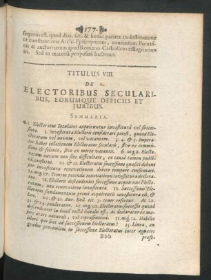 Titulus VIII. De Electoribus Secularibus, Eorumque Officiis Et Iuribus.