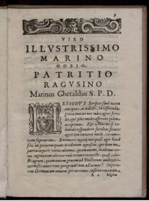 Viro illustrissimo marino gozio.