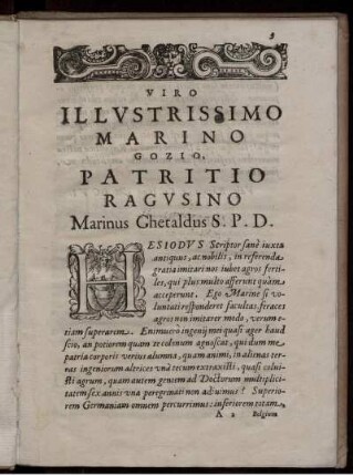 Viro illustrissimo marino gozio.