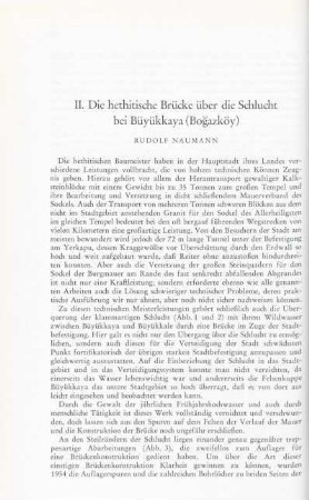 Die hethitische Brücke über die Schlucht bei Büyükaya