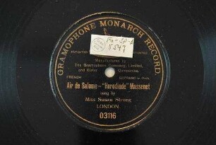 Air de Salome : "Herodiade" / Massenet