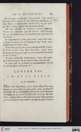 (Lettre LXI - LXX)