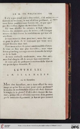 (Lettre LXI - LXX)
